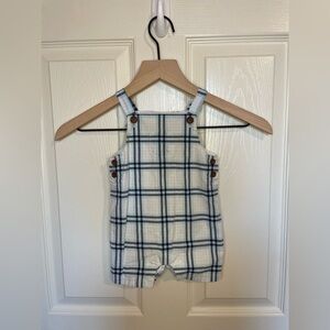 Janie and Jack Plaid Cotton Overalls 3-6 Months